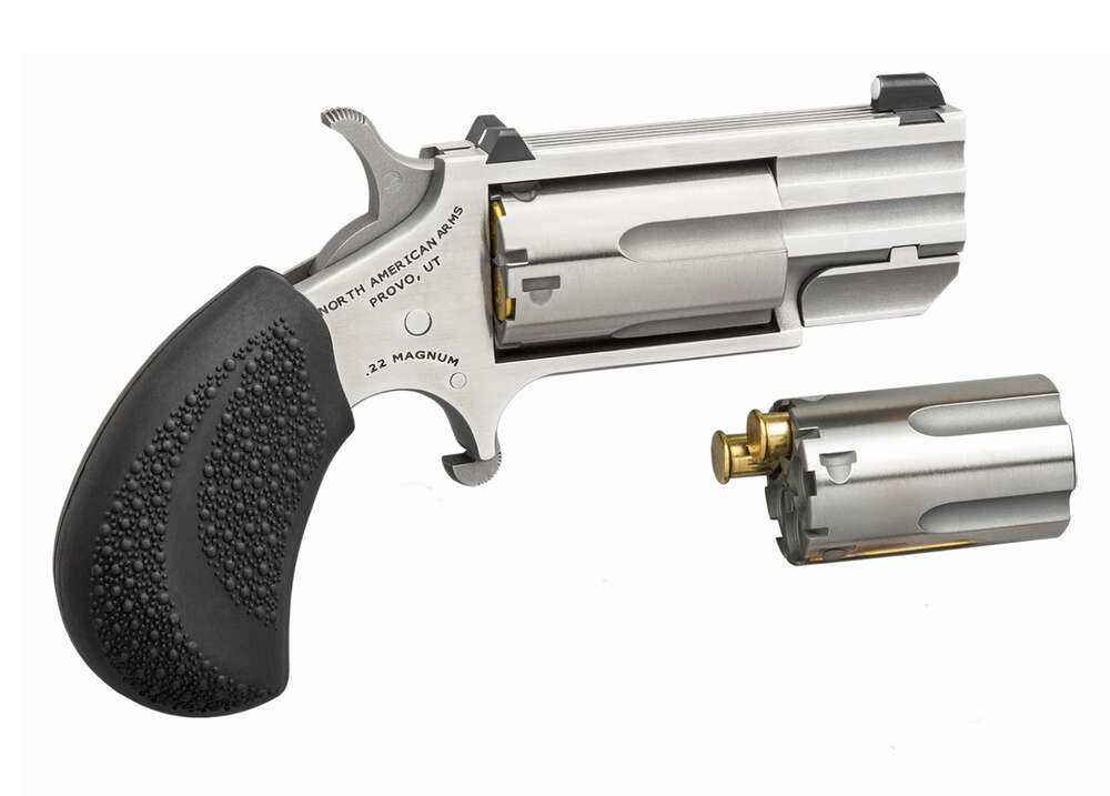 Handguns North American Arms Pug 22LR|22Magnum PUG 22MAG/22LR 1" SS CONV • NAA-PUG-DC|WHITE DOT SIGHTS